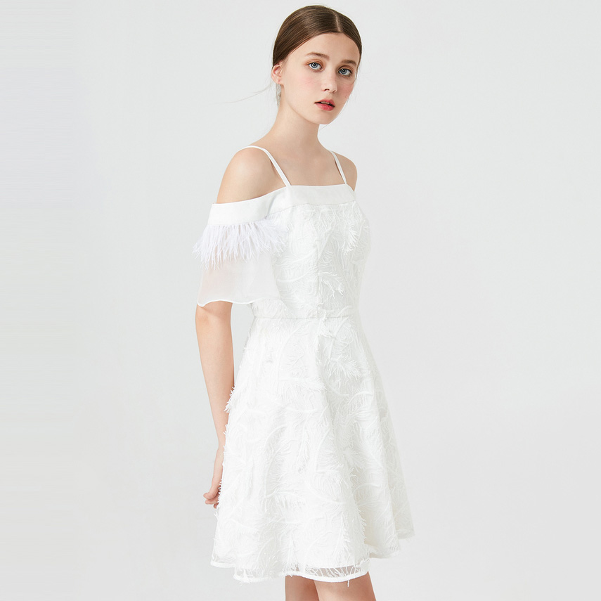 Dongfan-Professional Condole Belt White Women Dress Supplier-2