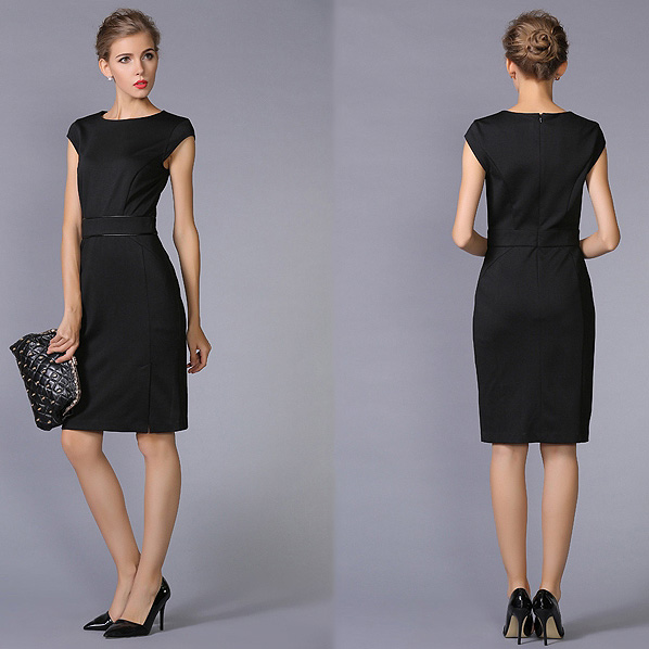 Dongfan-Sleeveless Women Office Elegant Summer Dress Supplier-4