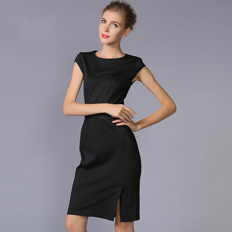 Dongfan-Sleeveless Women Office Elegant Summer Dress Supplier-3