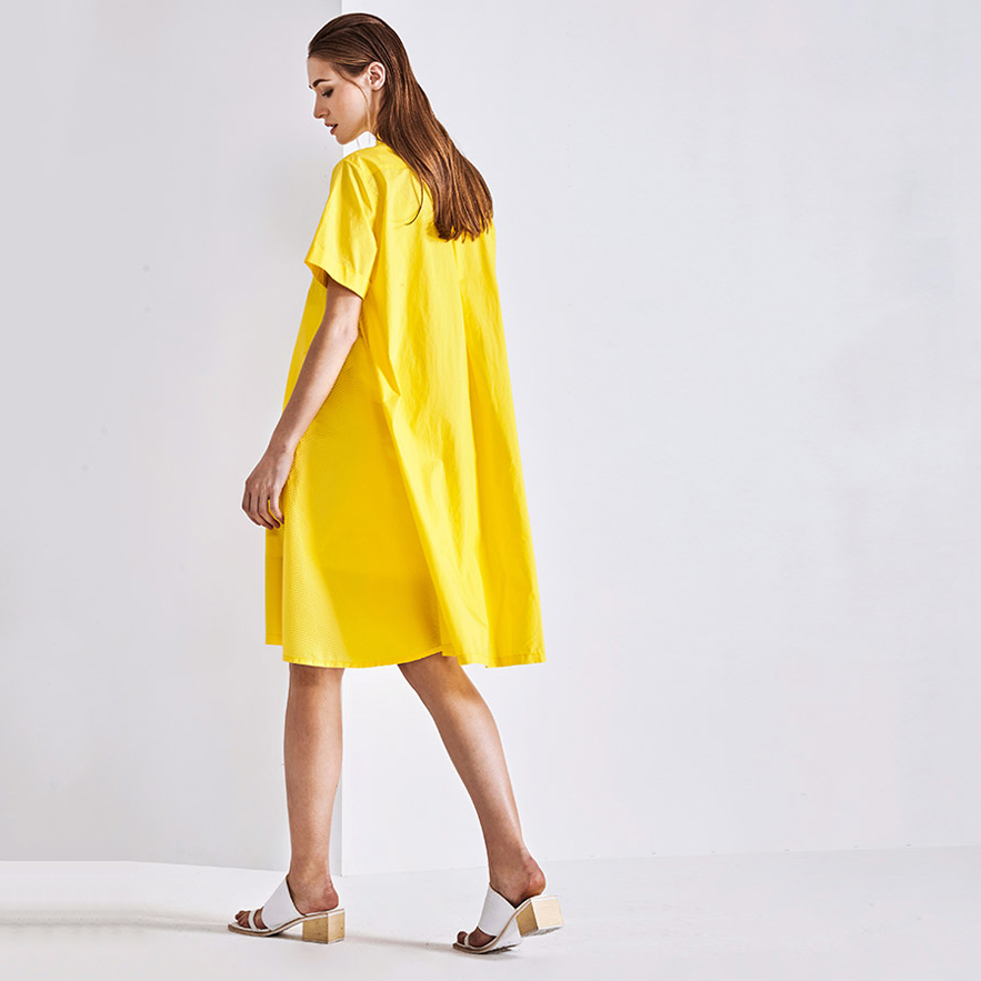 Dongfan-Yellow Short Sleeve Casual Girl’S Dress - Summer Dresses Online-4