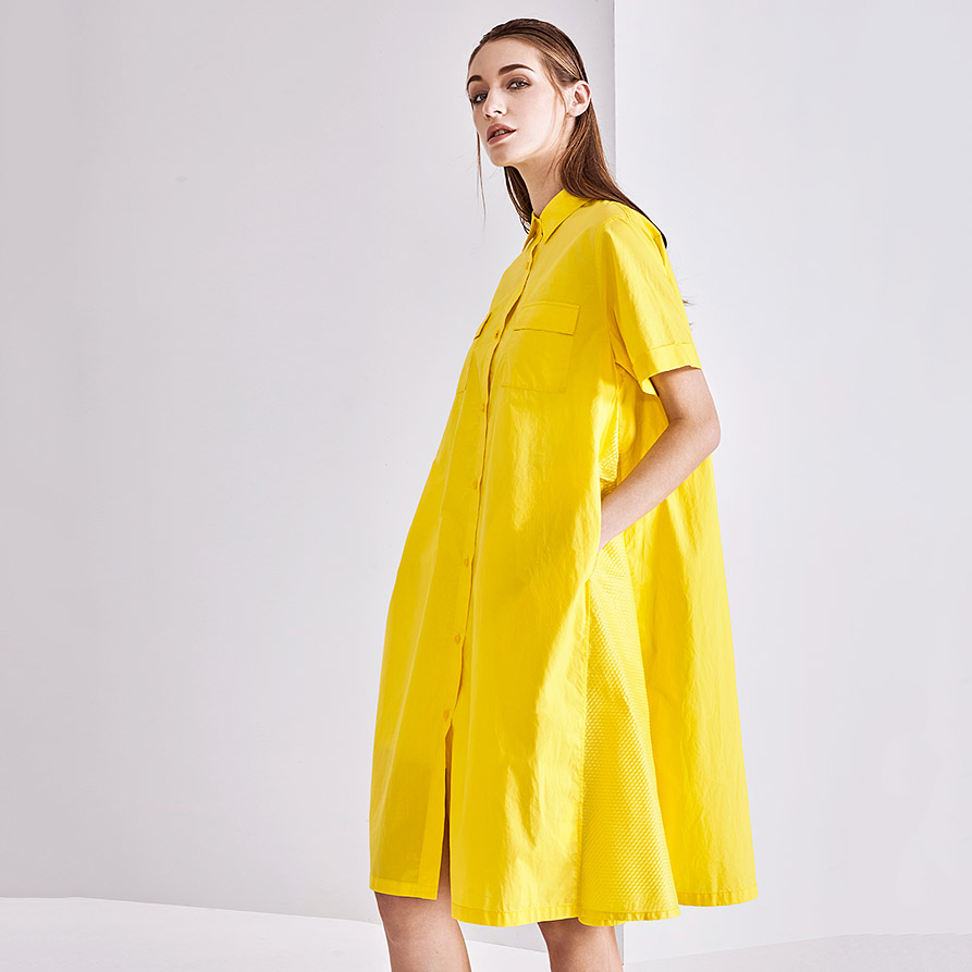 Dongfan-Yellow Short Sleeve Casual Girl’S Dress - Summer Dresses Online-3