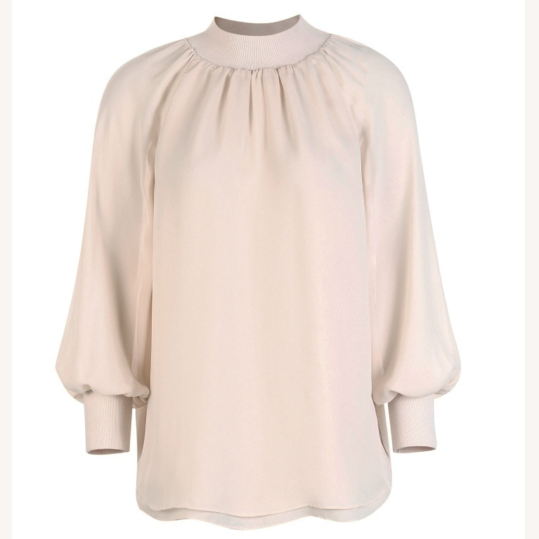 Dongfan-Bubble Sleeve Tops Wholesale - Ladies Long Sleeve Blouses-9
